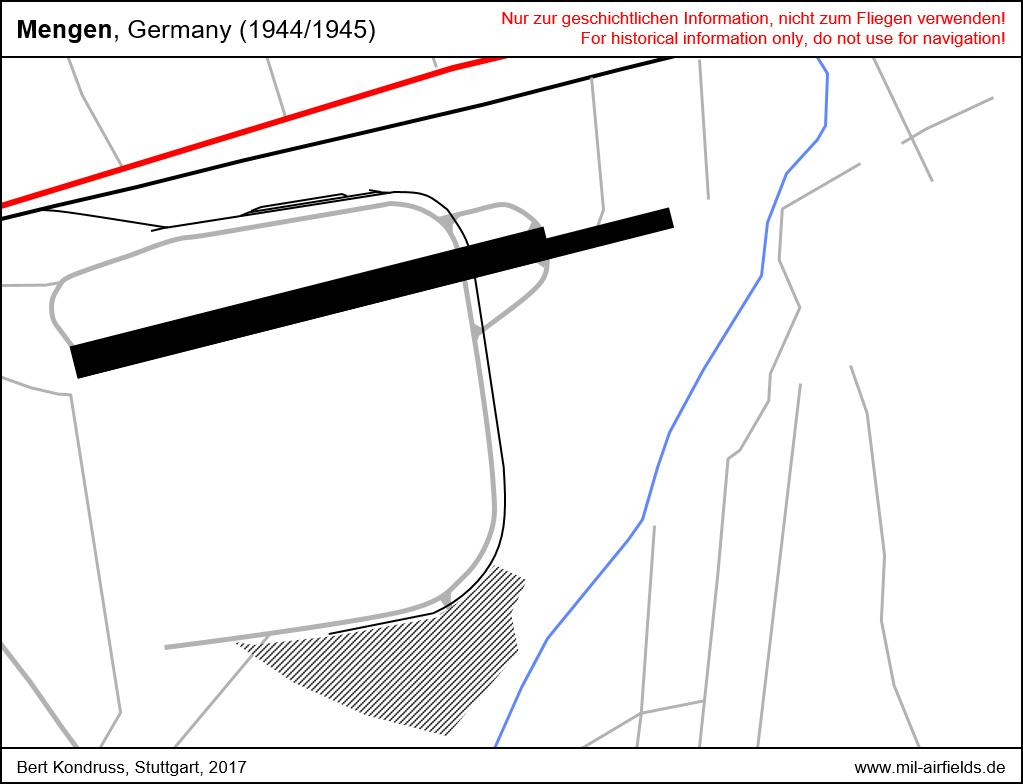 Karte Fliegerhorst Mengen 1944/1945