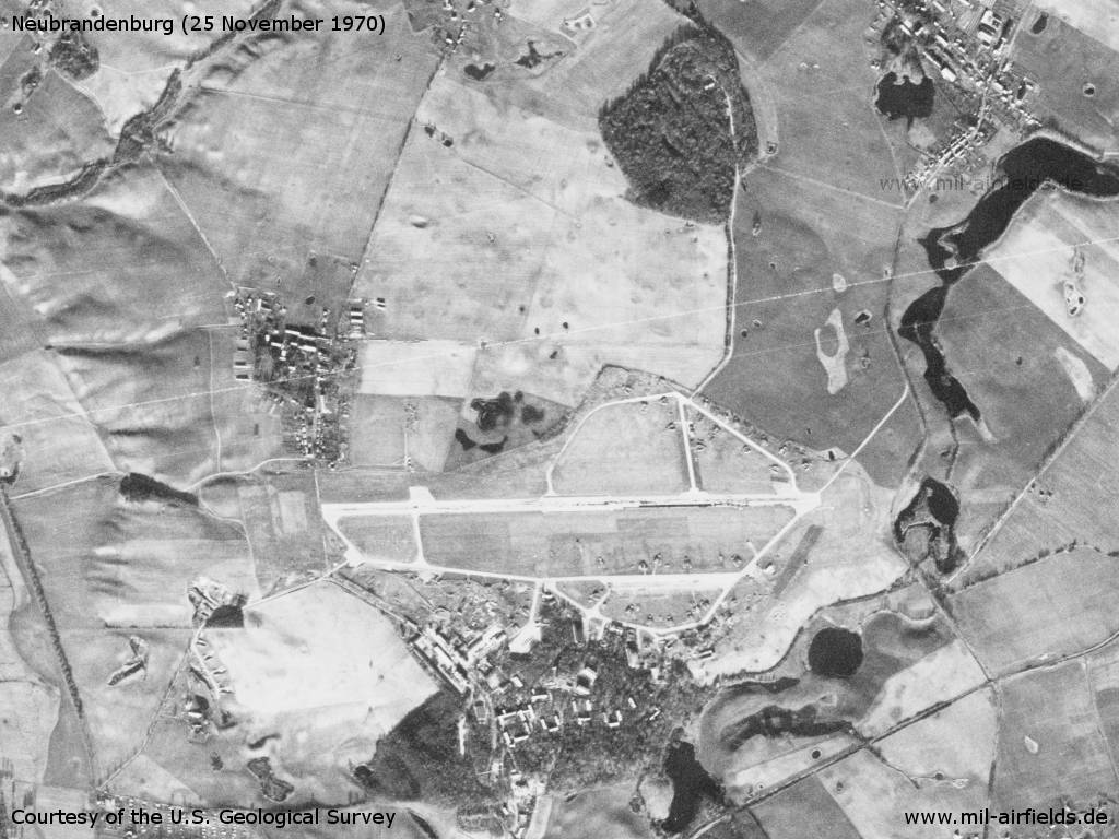 Neubrandenburg Air Base, Germany, on a US satellite image 1970