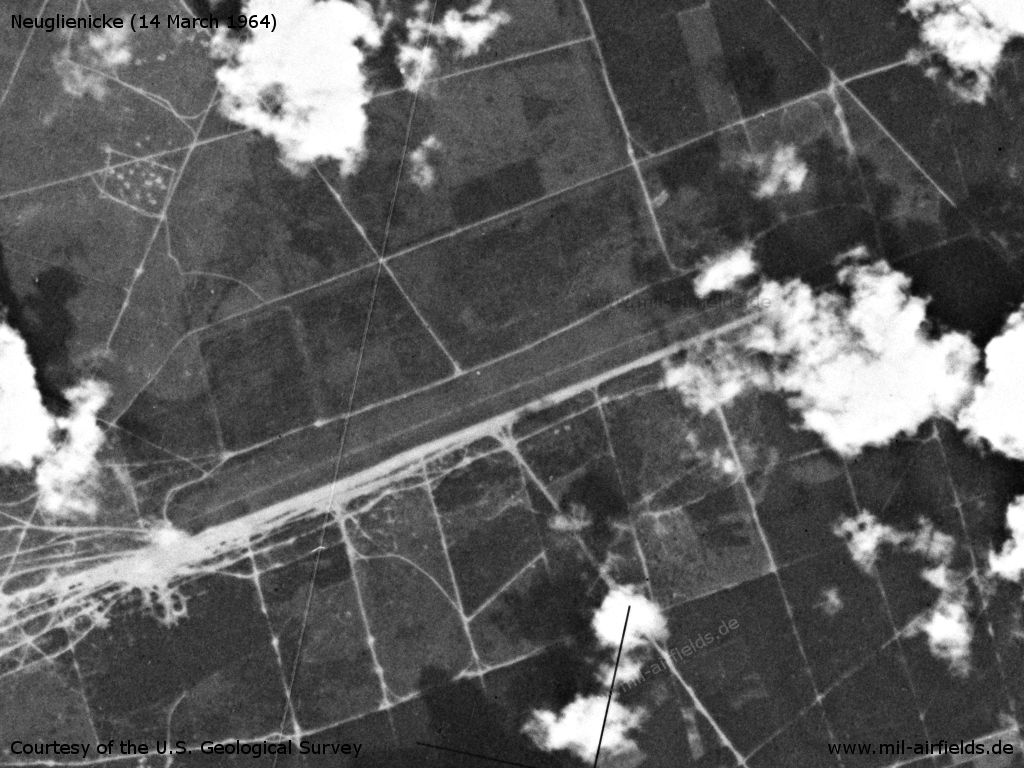 Neuglienicke Airfield, Germany, on a US satellite image 1964