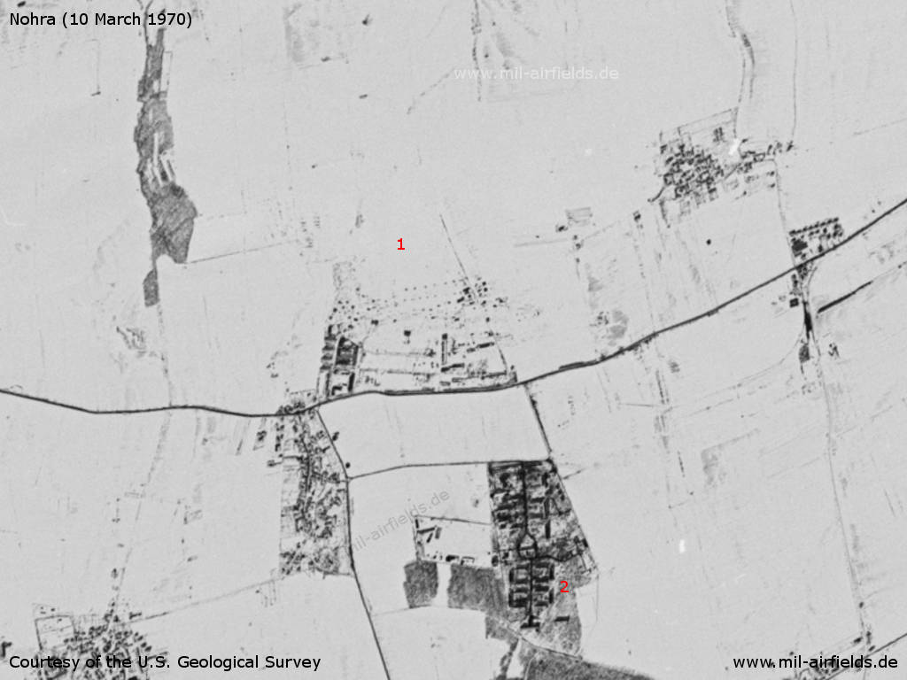 Nohra Airfield, GDR, on a US satellite image 1970