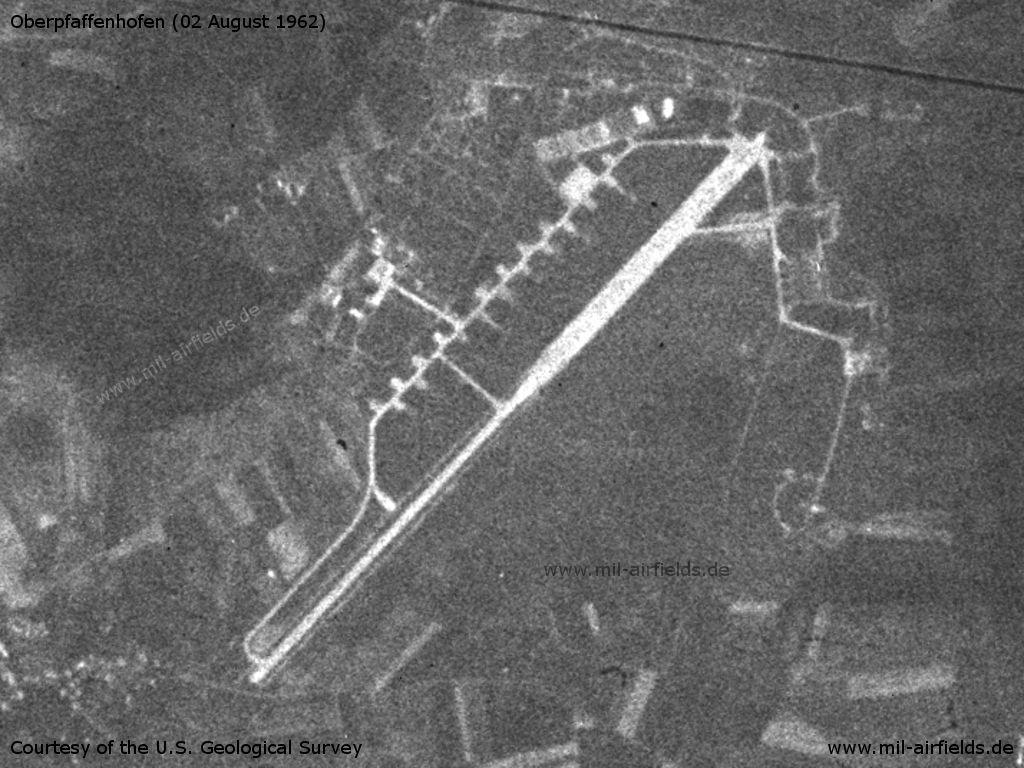 Oberpfaffenhofen airfield, Germany: satellite image 1962