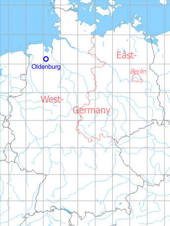 Map with location of Oldenburg Air Base