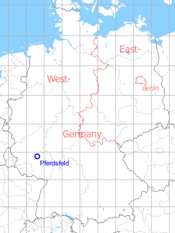 Map with location of Pferdsfeld airfield