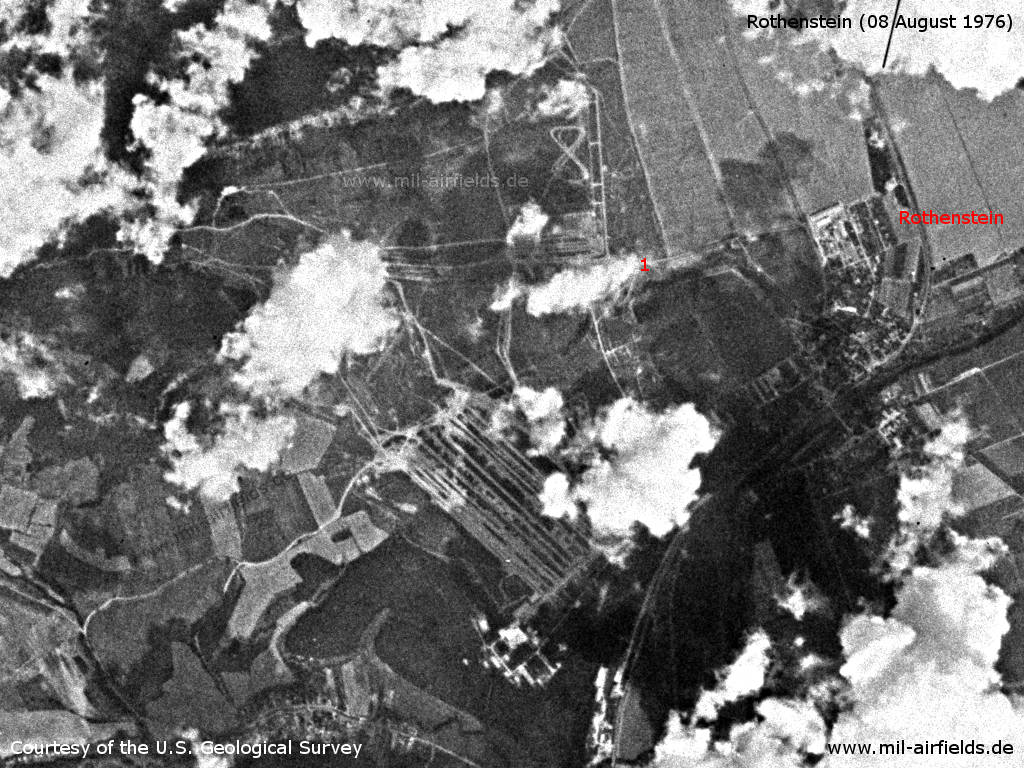 Sowjetischer Truppenübungsplatz Rothenstein auf einem US-Satellitenbild 1976