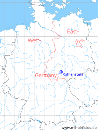 Karte mit Lage Hubschrauber<wbr>lande<wbr>platz Rothenstein DDR