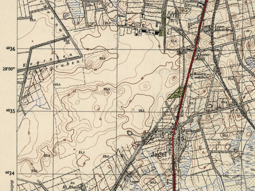 Karte Fliegerhorst Schleswig Land 1954