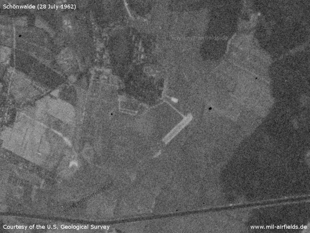 Schönwalde Glien Airfield, Germany, on a US satellite image 1962