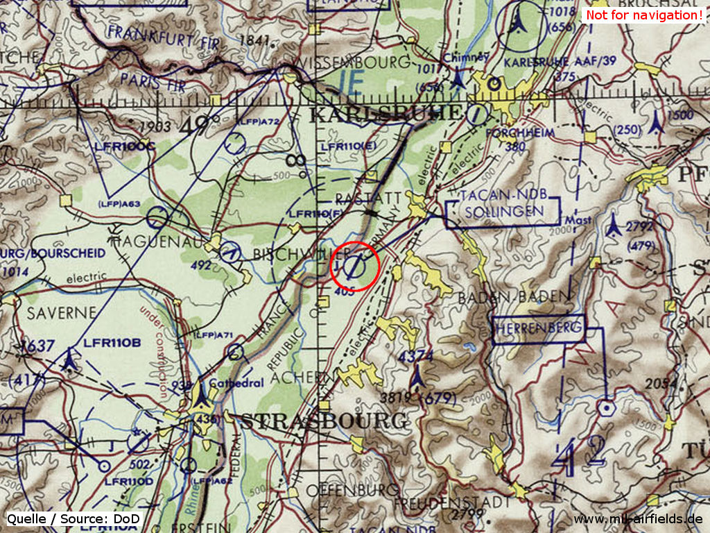 Söllingen Airfield on a map 1972