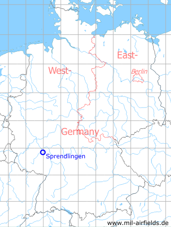 Map with location of Sprendlingen Highway Strip, Germany