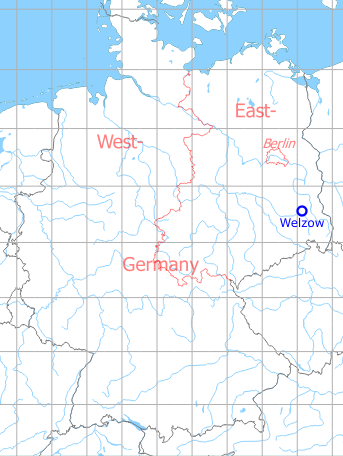 Map with location of Welzow Air Base
