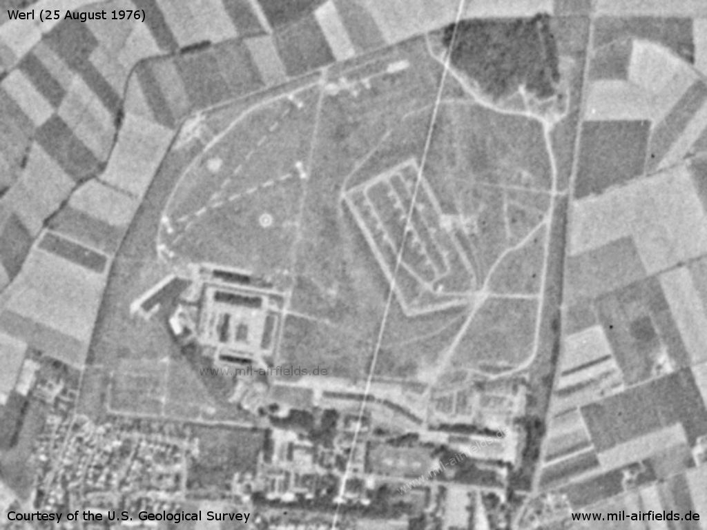 Werl Airfeld, Germany, on a US satellite image 1976