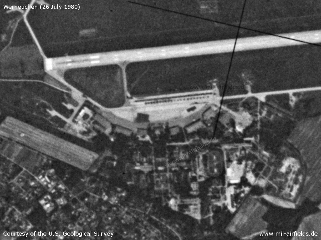 Werneuchen, Germany, flight line, hangars and barracks