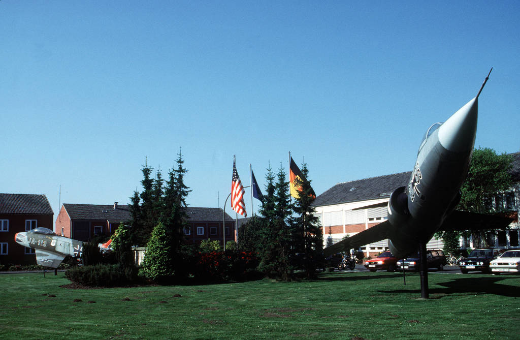 German Air Force Fighter Wing 71 (JG 71) barracks at Wittmund with F-86 JA-112 and F-104G 20+86