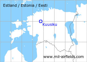 Map with location of Kuusiku Airfield