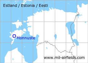 Map with location of Monnuste Airfield