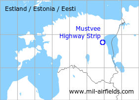 Map with location of Mustvee Highway Strip