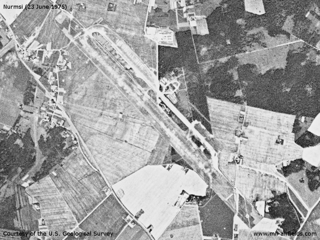 Soviet Airfield Nurmsi, Estonia, on a US satellite image June 1975