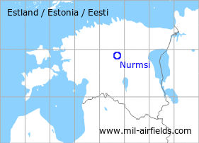 Map with location of Nurmsi Airfield