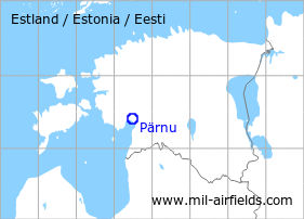 Karte mit Lage Flugplatz Pärnu