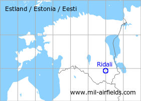 Map with location of Ridali Airfield