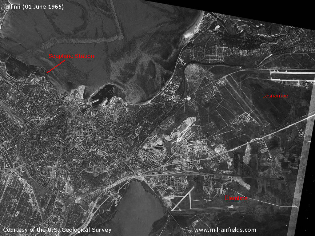 Tallinn's airfields (Estonia) on a satellite picture from 1967