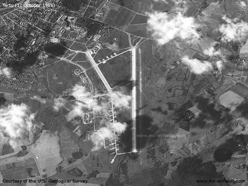 Satellitenbild Flugplatz Tartu, Estland, 1965