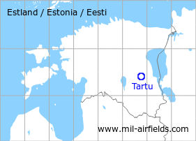 Karte mit Lage Flugplatz Tartu