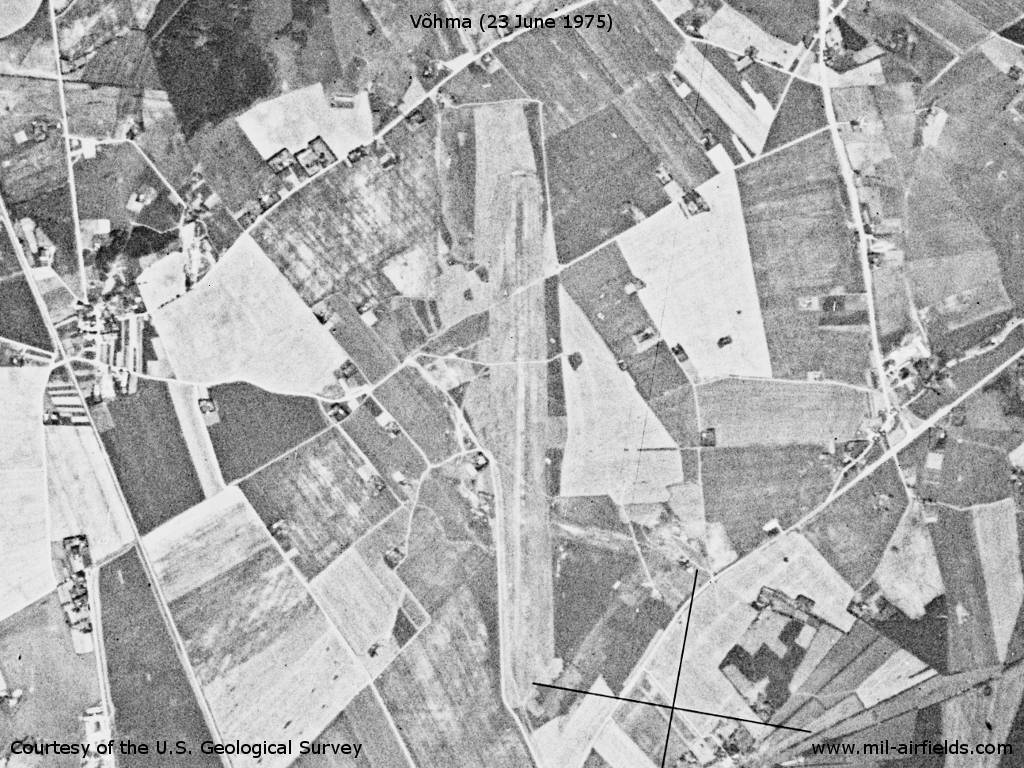 Flugplatz Vöhma, Estland, auf Satellitenbild 1975