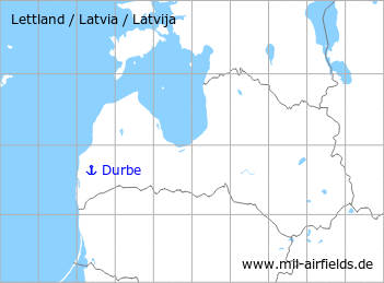 Karte mit Lage Wasserflugplatz Durbe