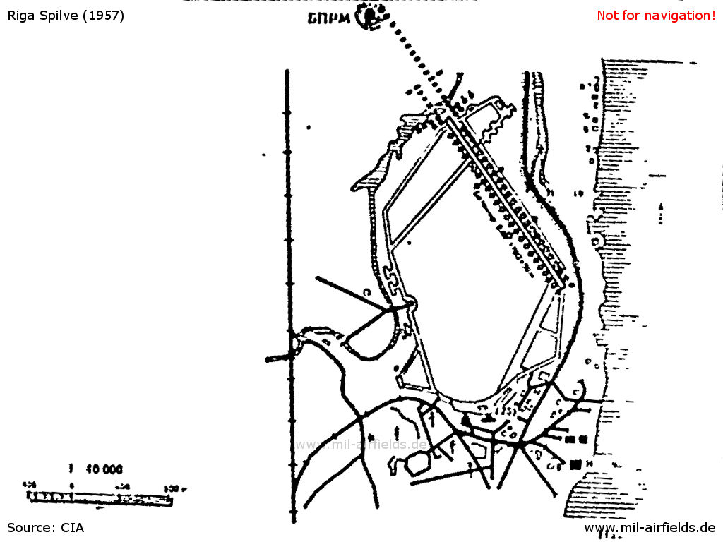 Map of Riga Spilve Airport 1957