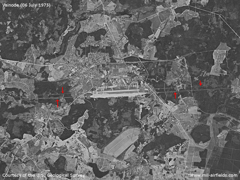 Satellite image of Vainode Air Base, 1975
