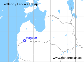 Karte mit Lage Flugplatz Vaiņode