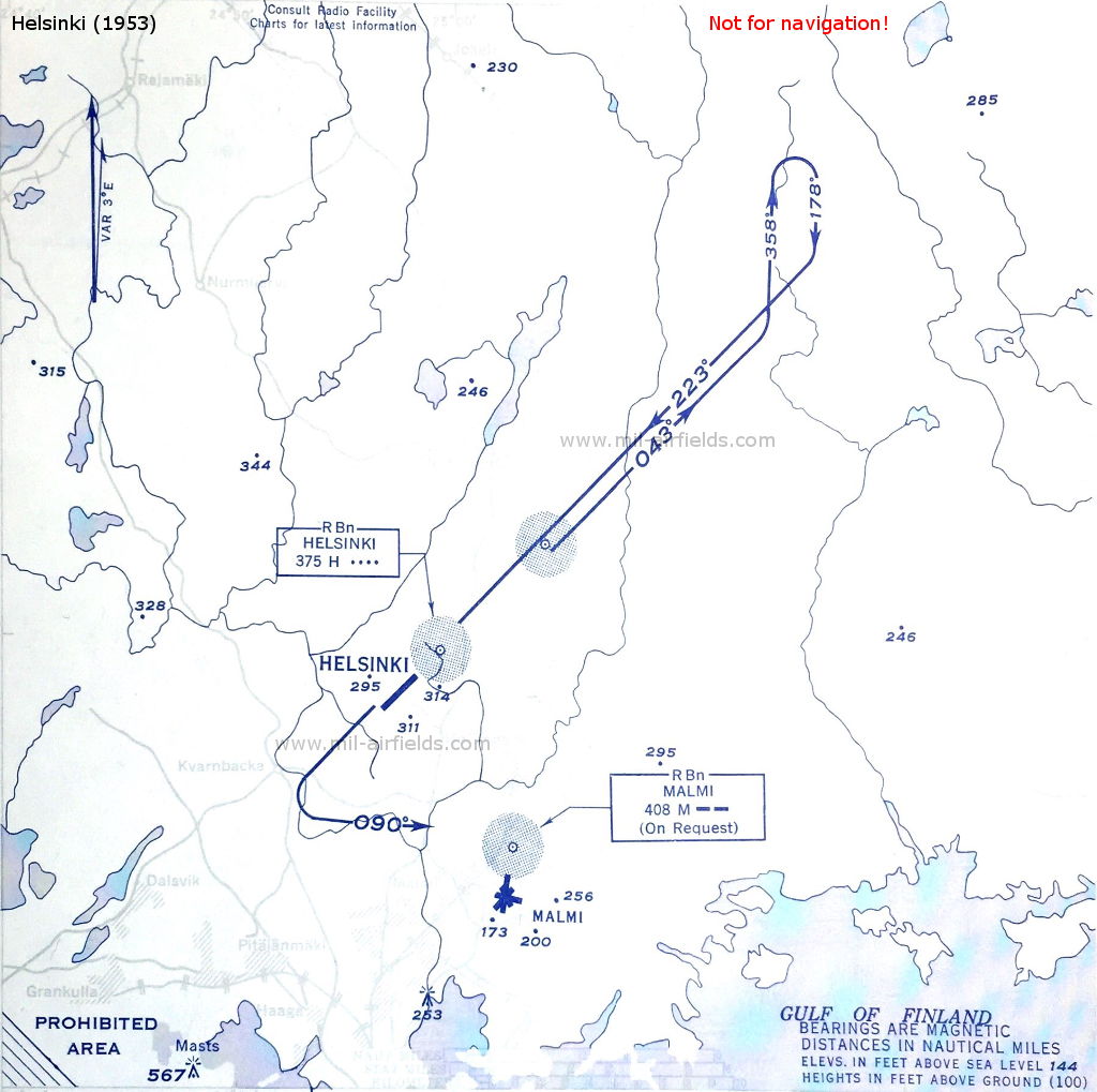 NDB approach to Helsinki Vantaa Airport in 1953