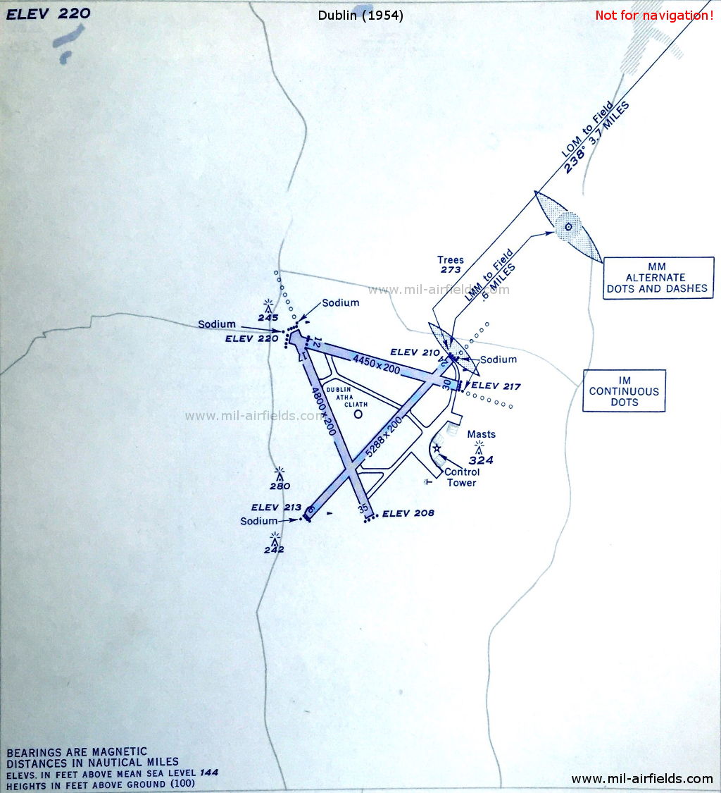 Map of Dublin Airport, 1954