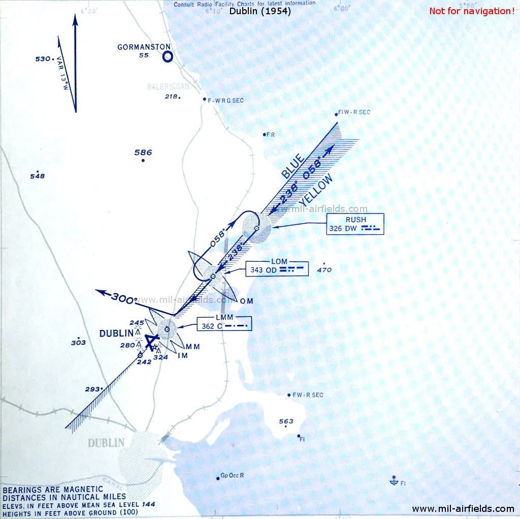 ILS approach to Dublin Airport, Ireland, in 1954