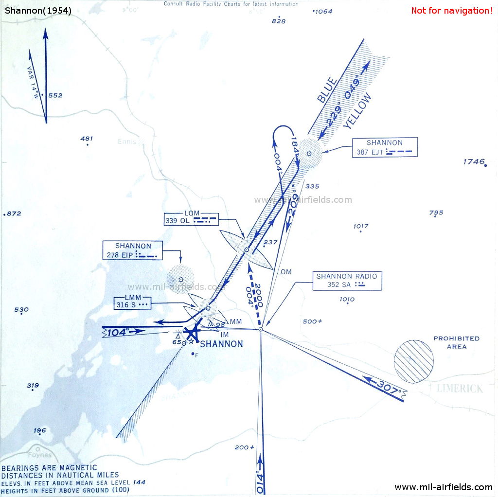 ILS approach to Shannon, Ireland, 1954