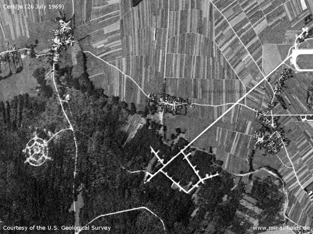 Emergency runway, remote dispersal, SAM site Cerklje